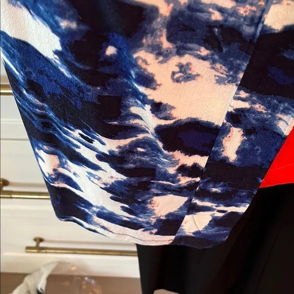 Michael Stars Navy and White Tie-Dye Pants